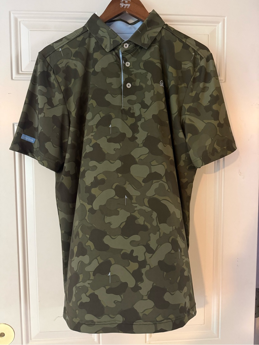 Men's Olive Camo Short-Sleeve Polo